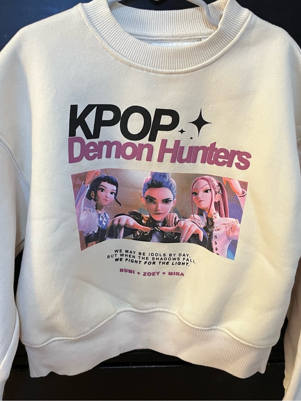 Zara Girls KPop Demon Hunters Crewneck Sweatshirt